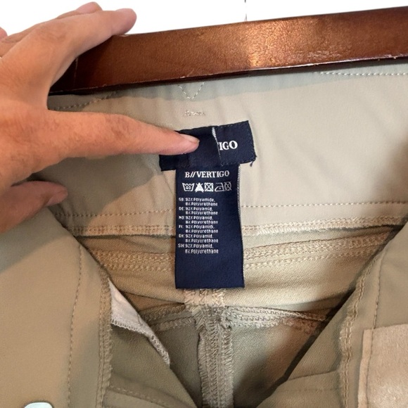 B Vertigo Pants Meghan Women’s Silicone Knee Patch Breeches In Taupe Size 28 - Picture 3 of 8